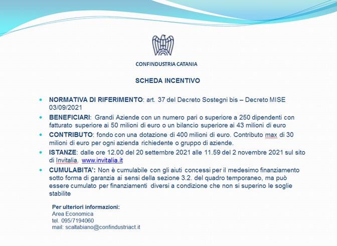 Fondo Grandi imprese. Decreto del Ministero dello Sviluppo
