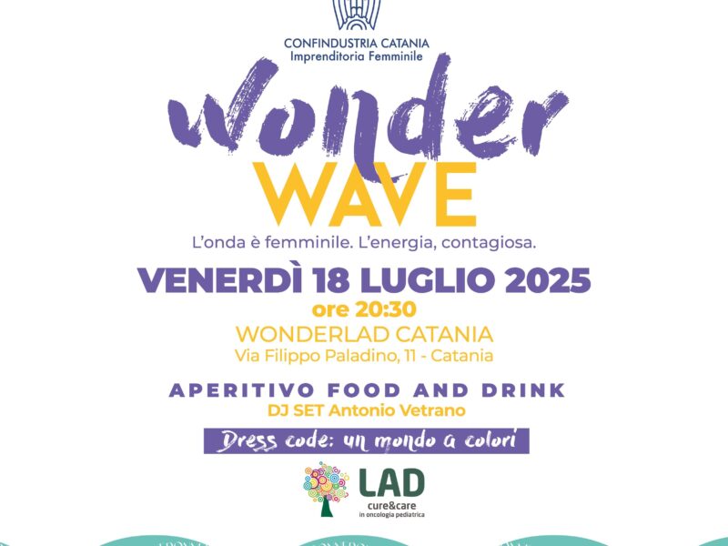 “WONDERWAVE”:  UN’ONDA DI SOLIDARIETÀ DEL MONDO DELL’IMPRESA CATANESE A FAVORE DI “WONDERLAD”